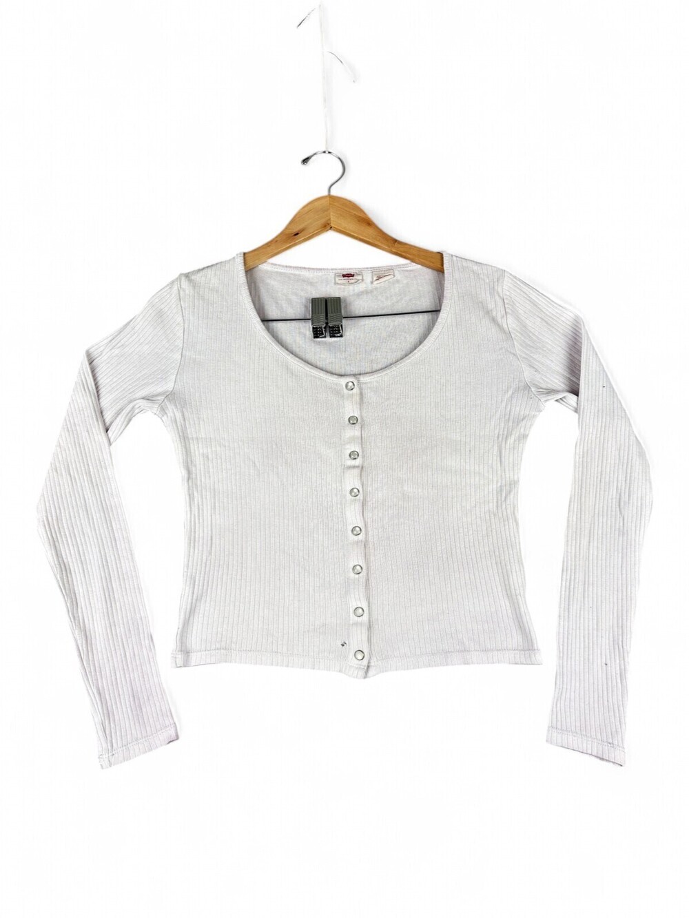 Levi's Women's Ribbed Button-Front Long Sleeve Top S